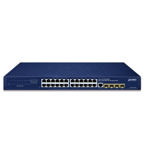 Planet GS-4210-24T4S IPv4/IPv6, 24-Port 10/100/1000T + 4-Port 100/1000X SFP L2/L4