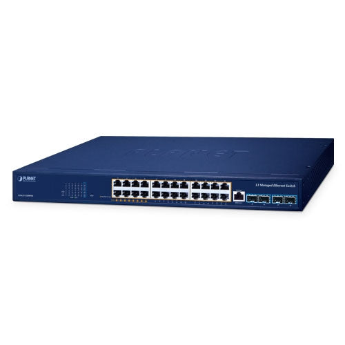 Planet GS-6311-24HP4X Layer 3 8-Port 10/100/1000T 90W 802.3bt PoE + 16-Port 10/100