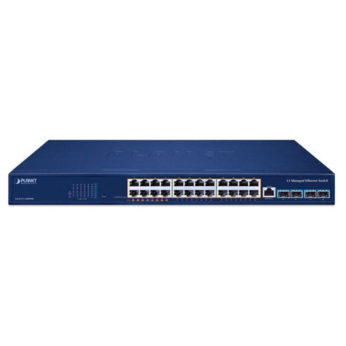 Planet GS-6311-24HP4X Layer 3 8-Port 10/100/1000T 90W 802.3bt PoE + 16-Port 10/100