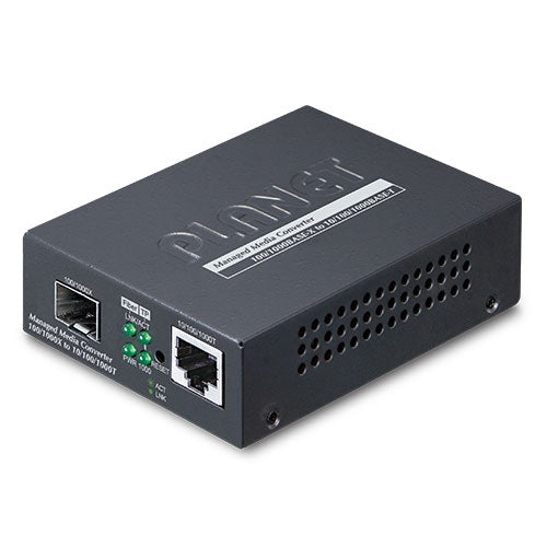 Planet GT-915A 1-Port 10/100/1000T + 1-Port 100/1000X SFP Managed Media Con