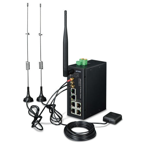 Planet ICG-2510WG-LTE-US Industrial 4G LTE Cellular Wireless Gateway with 5-Port 10/100/1000T
