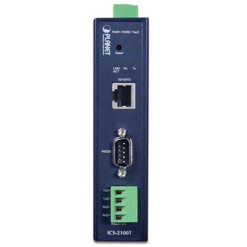 Planet ICS-2100T IP30 Industrial 1-Port RS232/RS422/RS485 Serial Device Server