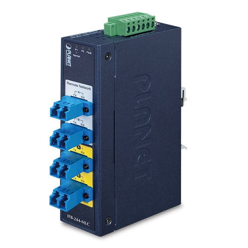 Planet IFB-244-MLC Industrial 2-channel Optical Fiber Bypass Switch w/ 4 x LC multimode