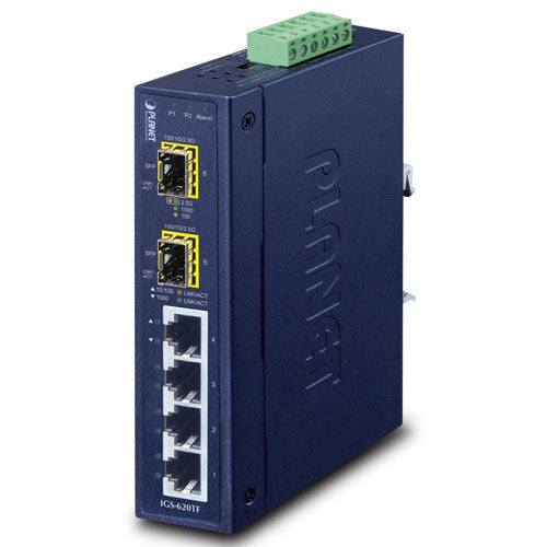 Planet IGS-620TF IP30 Industrial 4-Port 10/100/1000T + 2-Port 100/1000/2500X