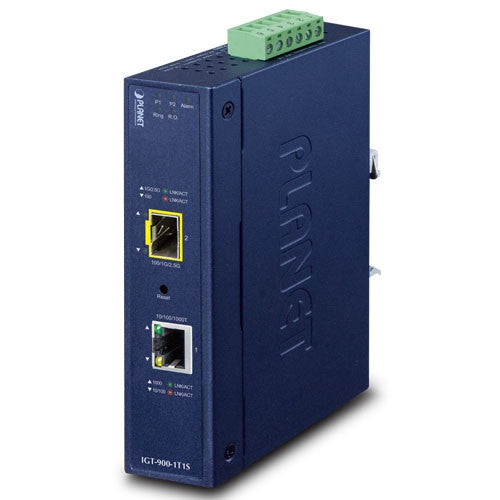 Planet IGT-900-1T1S IP30 Industrial 1-Port 10/100/1000T + 1-Port 100/1000/2500X