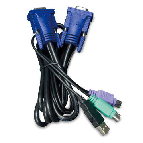 Planet KVM-KC1-3 3.0M USB KVM Cable with built-in PS2 to USB Converter