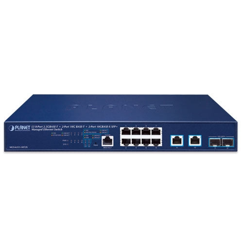 Planet MGS-6311-10T2X Layer 3 8-Port 2.5GBASE-T + 2-Port 10GBASE-T + 2-Port 10GBAS