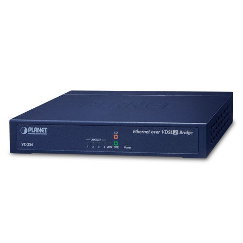 Planet VC-234 100/100 Mbps Ethernet (4-Port LAN) to VDSL2 Bridge - 30a