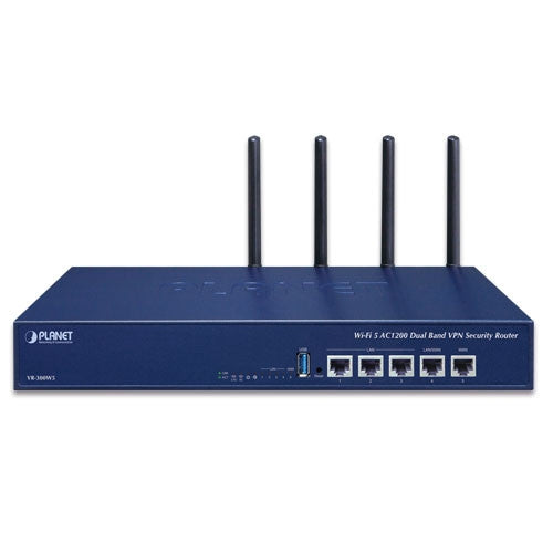 Planet VR-300W5 Wi-Fi 5 AC1200 Dual Band VPN Security Router (1200Mbps