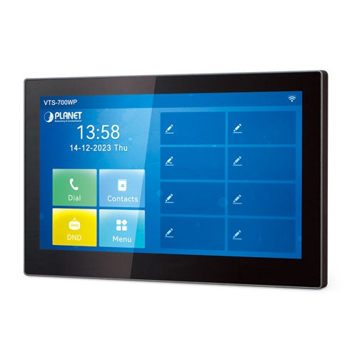 Planet VTS-700WP 7-inch SIP Indoor Touch Screen PoE Video Intercom with Built-in Wi-Fi