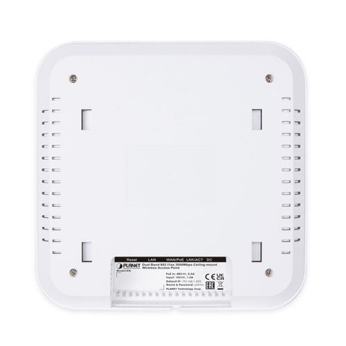 Planet WDAP-C3000AX Wi-Fi 6 3000Mbps 802.11ax Dual Band Ceiling-mount Wireless A