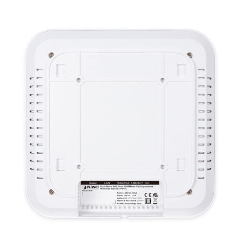 Planet WDAP-C3000AX Wi-Fi 6 3000Mbps 802.11ax Dual Band Ceiling-mount Wireless A