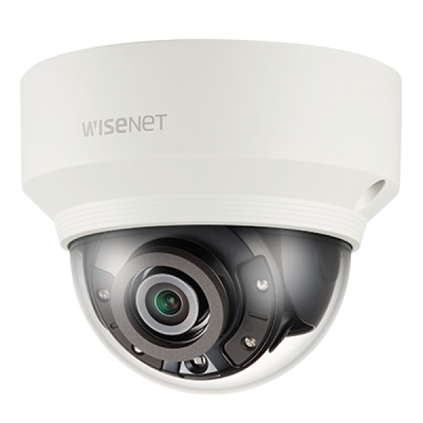 Samsung/Hanwha XND-8040R 5MP Indoor IR Vandal Dome with 4.6mm Lens with 7mm Fixed Lens