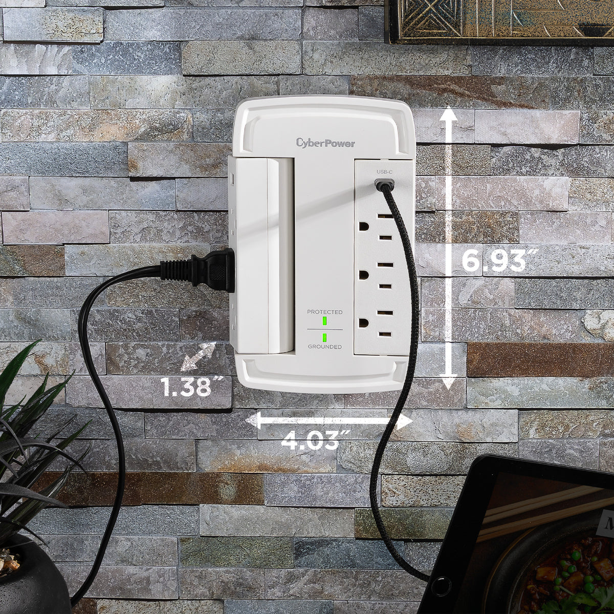 CyberPower CSP6WSUC Surge Protector