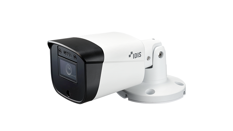 IDIS DC-T4218WRA4.0 2M AI Bullet Camera (LightMaster NIR), Fixed 4.0mm, IR 98.4ft., PoE IEEE 802.3af (Class 3), H.265, Audio In/Out