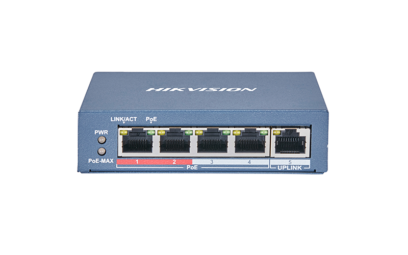 Hikvision DS-3E0105P-E2 Switch, Unmanaged,4 Port,PoE