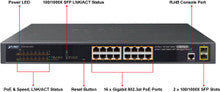Planet GS-4210-16P2S 16-Port Gigabit PoE + 2-Port 100/1000X SFP Managed Switch