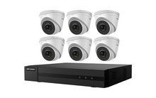 Hikvision EKI-Q82T26 Kit, Six 2MP Outdoor Turret Cameras with 2.8mm lens and 8ch