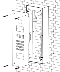 Dahau VTOB103 Flush Mounted Box Diagram with VTO1210C-X