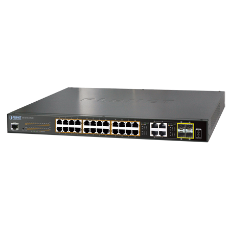 ACTi PPSW-1101 PLANET GS-4210-24PL4C 24-Port Gigabit 802.3at Managed PoE Switch