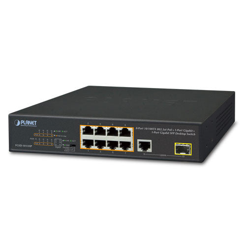 ACTi PPSW-0102 PLANET FGSD-1011HP 8-Port 802.3at PoE Switch (PoE Budget 120W)