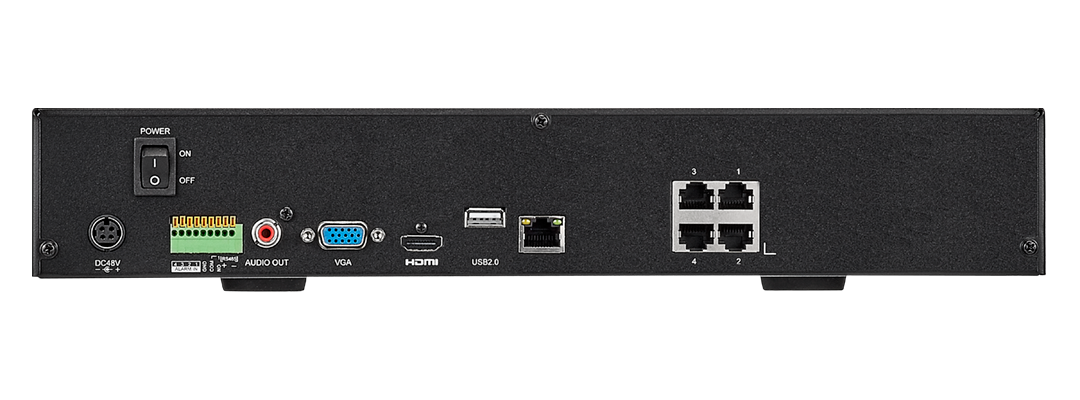 Lilin NVR5104E-1X1TB 1TB, 4CH, 4K PoE NVR with 10 Watt per port, 4K 30FPS
