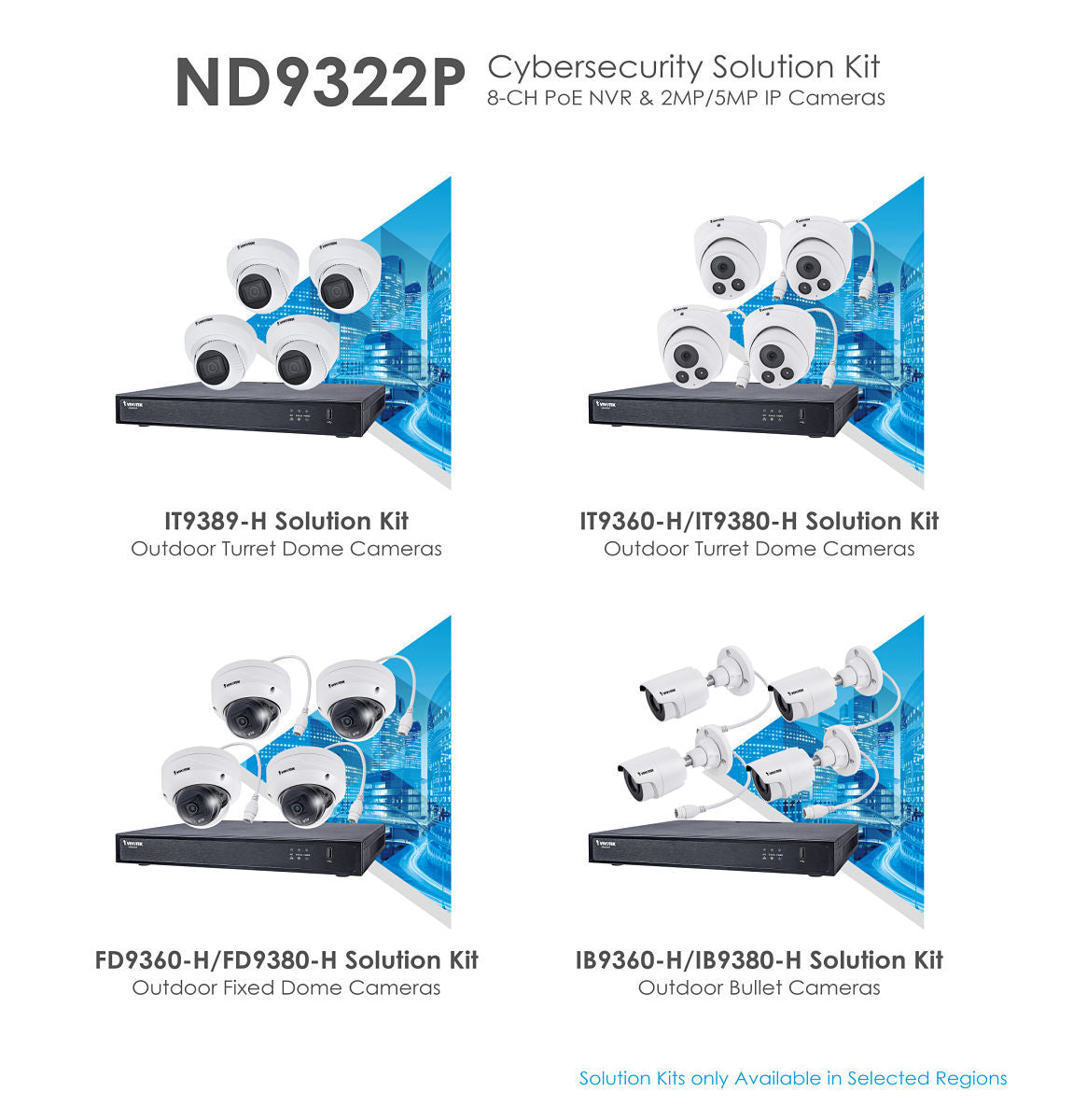Vivotek ND9323P-2TB-4IB80 - Kit 1 x ND9323P with 1 x 2TB HDD and 4 x IB9380-H
