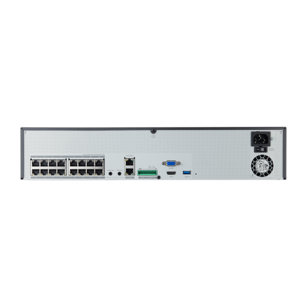 Hanwha XRN-1620SB1 16CH 4K 140Mbps H.265 PoE+ NVR
