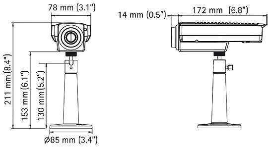 AXIS Q1922 dimensions