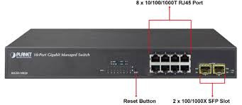 Planet WGSD-10020 L2+ 8-Port 10/100/1000T + 2 100/1000X SFP Managed Switch