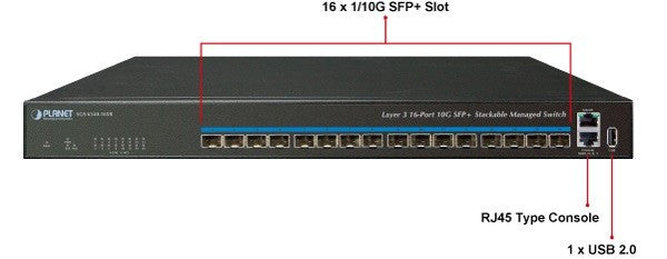 Planet SGS-6340-16XR Layer 3 16-Port 10GBASE-SR/LR SFP+ Stackable Managed Switch