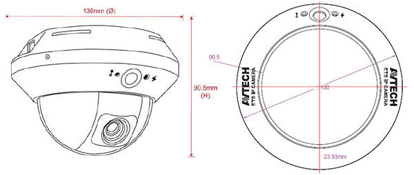 AVTECH AVM328 1.3MP Fixed Indoor Network Camera