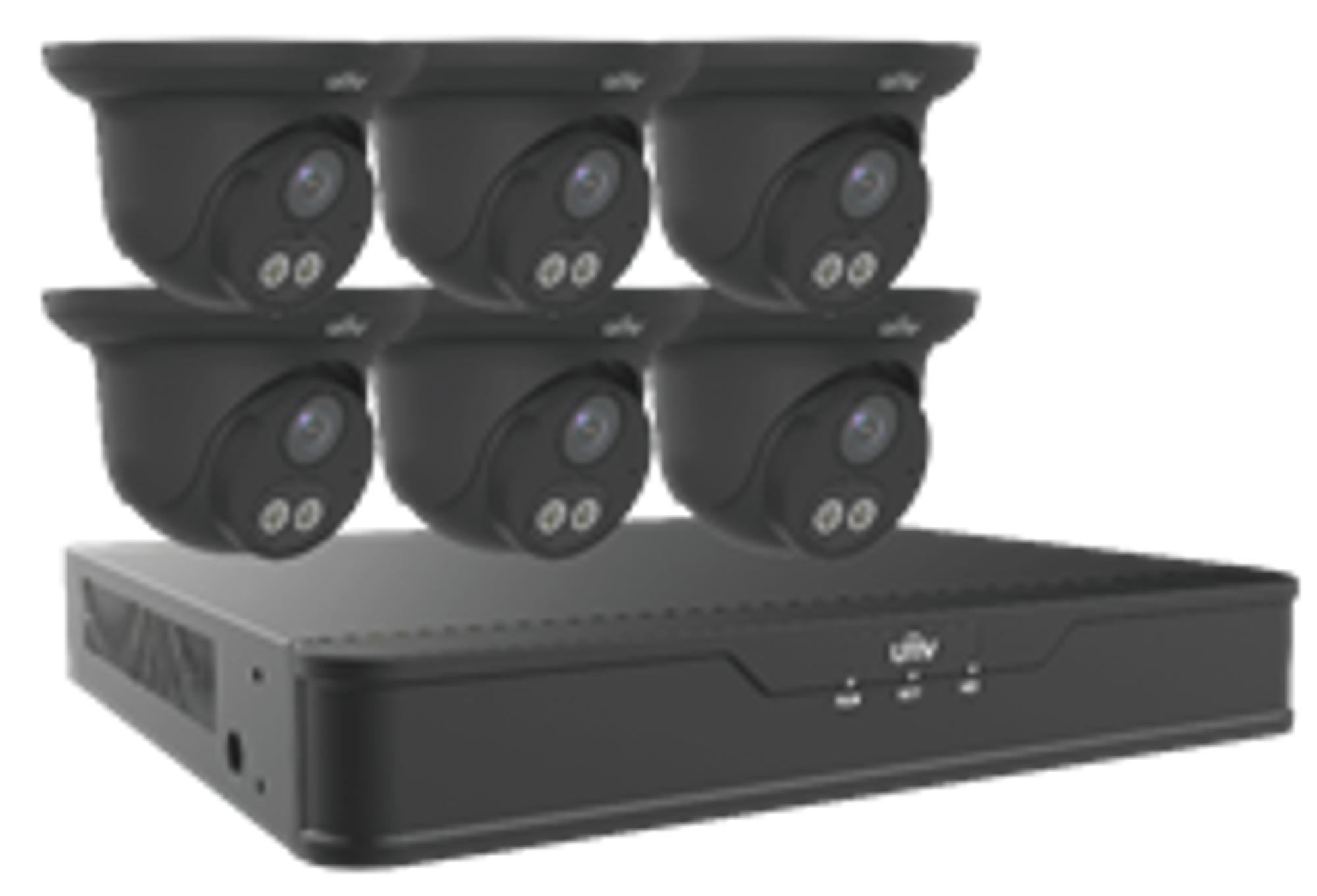 Uniview EK-S31P8DLT46T2-BK 6+1 DL Kit 2TB HDD - Black Camera