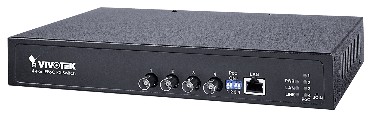 Vivotek AW-FCT-050A-250 4 Ports Unmanaged EPoC Switch