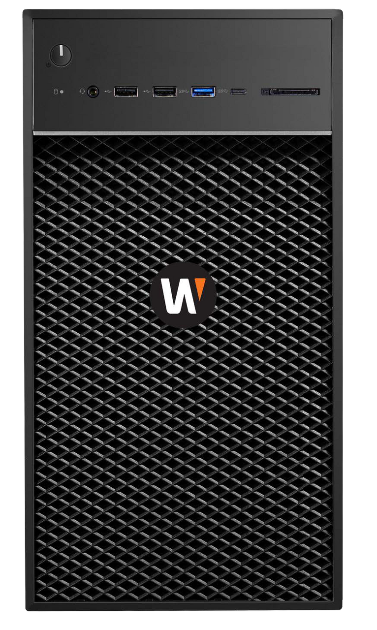 Hanwha WRT-P-3102W-4TB Mini-tower form factor Wisenet WAVE Network Video Recorder with 4 Professional licenses